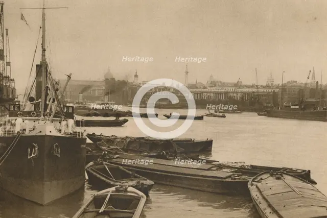 'Faithful Ships That Serve London's Need: The Pool from Custom House to Billingsgate', c1935. Creator: Unknown.