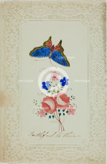Faithful to Thee (valentine), c. 1850. Creator: Unknown.