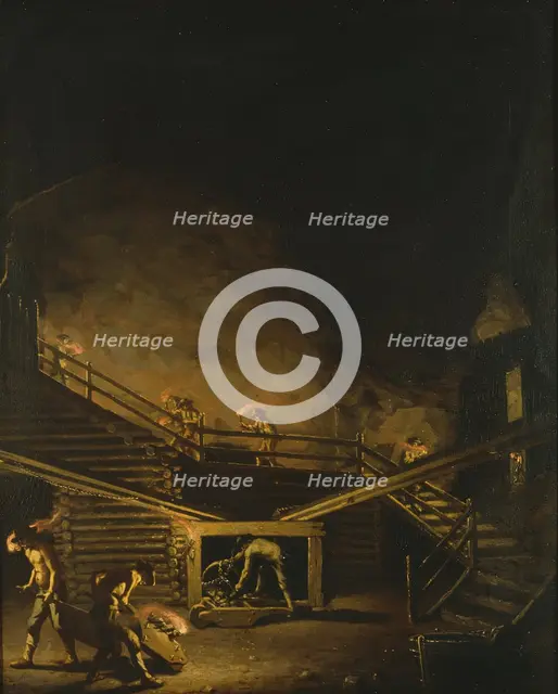 "Falcon Steps" at the Falun Copper Mine, c18th century. Creator: Per Hillestrom.