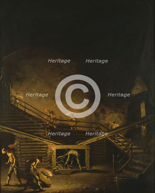"Falcon Steps" at the Falun Copper Mine, c18th century. Creator: Per Hillestrom.
