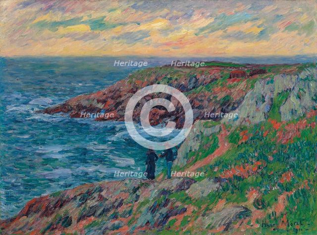 Falaises de Clohars-Carnöet, 1910. Creator: Martin, Henri (1860-1943).