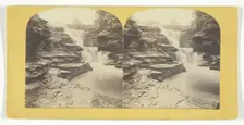Fall Creek Ithaca Cascades above Irish Hammer Fall, 1860/65. Creator: J. C. Burritt