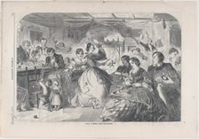Fall Games - The Apple Bee (Harper's Weekly, Vol. III), November 26, 1859. Creator: Unknown