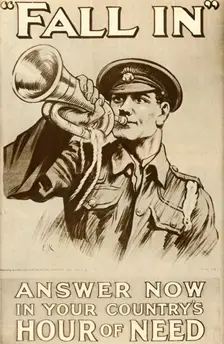 "Fall In": Answer Now in Your Country's Hour of Need 1915, (1935). Creator: Unknown