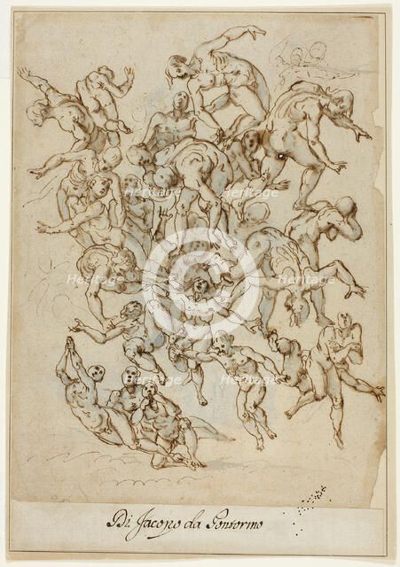 Fall of the Damned (recto) Male Torso (verso), n.d. Creator: Unknown.