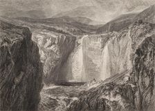 Fall of the Tees, Yorkshire, 1827. Creator: Edward Goodall