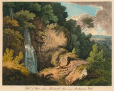 Fall of Water down Hudswell Scar, near Richmond, York 19th century? Creator: Unknown