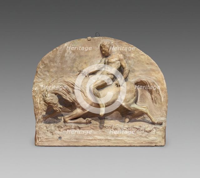 Fall of a Cavalier, 1831. Creator: Antonin-Marie Moine.