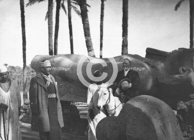 Fallen monumental statue of Rameses II, Memphis, Egypt, c1890.  Artist: Newton & Co