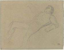 Fallen Jockey (study for "Scene from the Steeplechase: The Fallen Jockey"), c. 1866. Creator: Edgar Degas