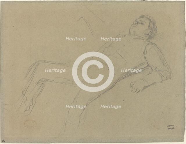 Fallen Jockey (study for "Scene from the Steeplechase: The Fallen Jockey"), c. 1866. Creator: Edgar Degas.