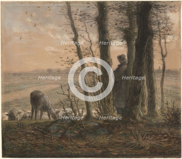 Falling Leaves, c. 1866. Creator: Jean Francois Millet.