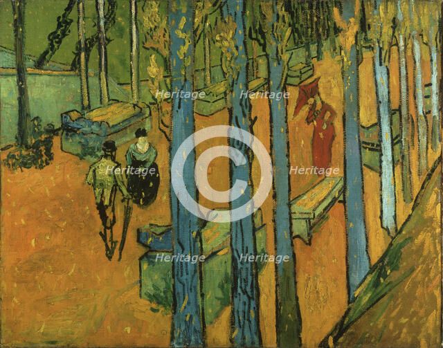 Falling leaves (Les Alyscamps), 1888.