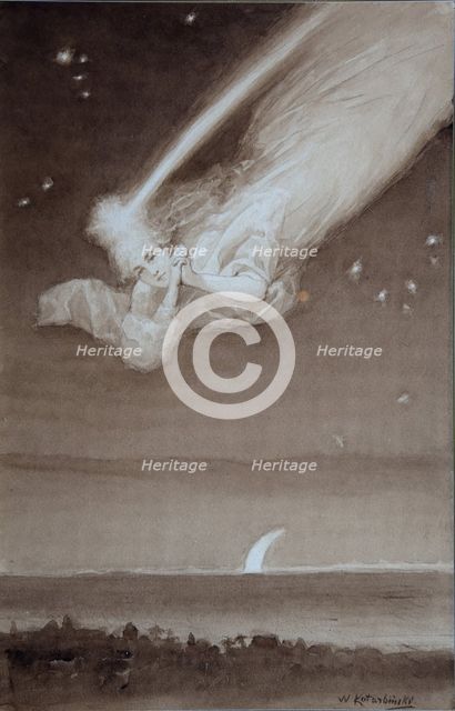 Falling Star, 1910s. Artist: Kotarbinsky, Vasilii (Wilhelm) Alexandrovich (1849-1921)