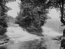 Falls at upper lake, South Hadley, Mass., c1908. Creator: Unknown