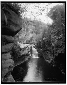 Falls in Nay Aug Glen, Scranton, Pa., between 1890 and 1901. Creator: Unknown