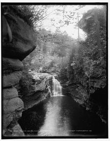 Falls in Nay Aug Glen, Scranton, Pa., between 1890 and 1901. Creator: Unknown