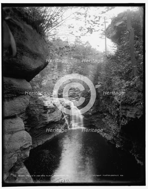 Falls in Nay Aug Glen, Scranton, Pa., between 1890 and 1901. Creator: Unknown.