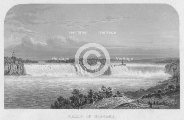 'Falls of Niagara', mid 19th century. Creator: Henry Adlard.