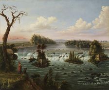 Falls of Saint Anthony, Upper Mississippi, 1847. Creator: Henry Lewis
