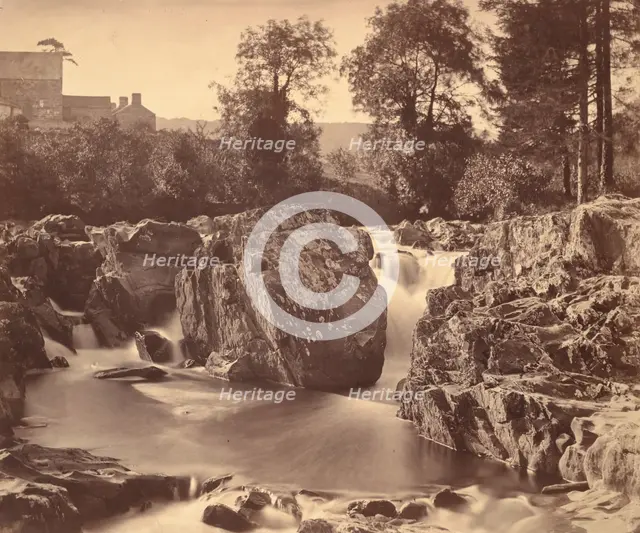 Falls of the Llugwy, at Pont-y-Pair, 1857. Creator: Roger Fenton.