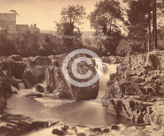 Falls of the Llugwy, at Pont-y-Pair, 1857. Creator: Roger Fenton.