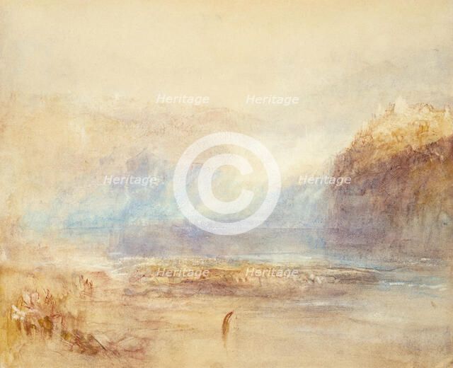 Falls of the Rhine at Schaffhausen - Distant View, 1841. Creator: JMW Turner.