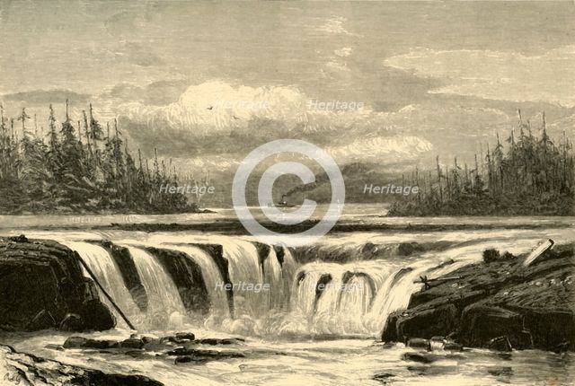 'Falls of the Willamette', 1872.  Creator: Alfred Harral.