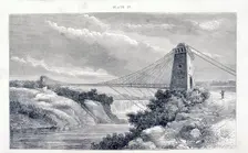 Falls View Suspension Bridge, Niagara, North America, c1869-c1889. Creator: Unknown