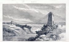 Falls View Suspension Bridge, Niagara, North America, c1869-c1889. Creator: Unknown