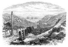 Falmouth, Gibraltar, and Mediterranean Telegraph: the cliffs at Porthcurnew Bay, Cornwall, 1870. Creator: Unknown