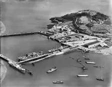 Falmouth Docks and Pendennis Castle, Cornwall, 1928. Artist: Aerofilms