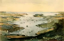 Falmouth Harbour, c1840, (1942). Creator: Newman & Co
