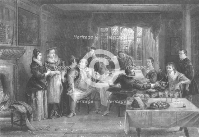 'Falstaff and His Friends', 1868.  Artist: William Greatbach.