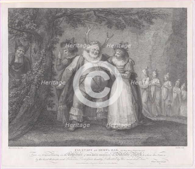 Falstaff at Herne's Oak (Shakespeare, Merry Wives of Windsor, Act 5, Scene 5), May 30, 1793. Creator: Michele Beneditti.