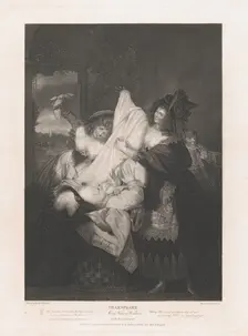 Falstaff in the Buck Basket (Shakespeare, Merry Wives of Wi..., first published 1793; reissued 1852. Creator: Peter Simon