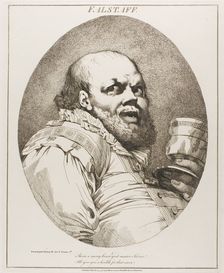 Falstaff, originally published March 15, 1776, published 1809. Creator: John Hamilton Mortimer
