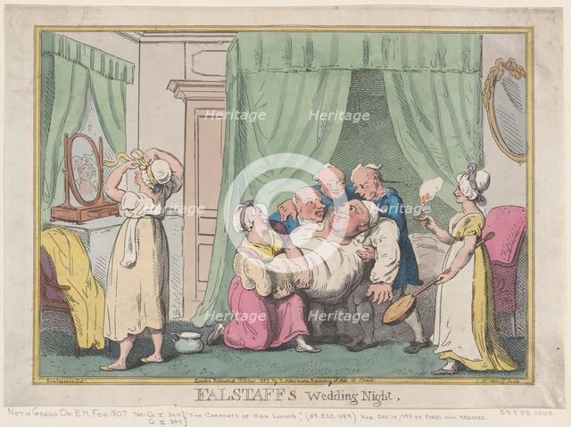 Falstaff's Wedding Night, October 1807., October 1807. Creator: Nicolaus Heideloff.