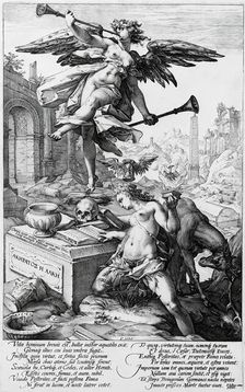 Fame and History, 1586. Creator: Hendrik Goltzius