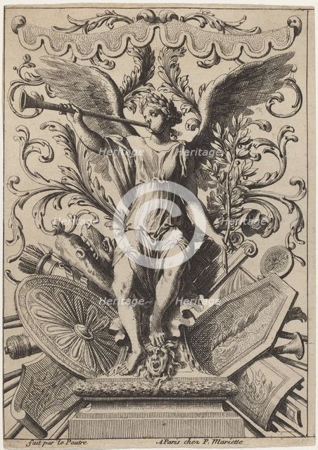 Fame on a Trophy of Arms. Creator: Jean Lepautre.