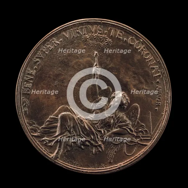 Fame [reverse], 1669. Creator: Charles-Jean-François Chéron.