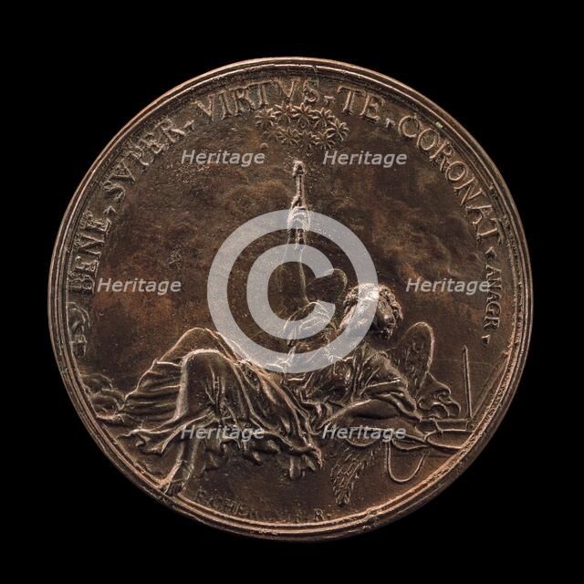 Fame [reverse], 1669. Creator: Charles-Jean-François Chéron.