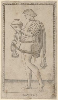 Fameio (Servant), c. 1465. Creator: Master of the E-Series Tarocchi