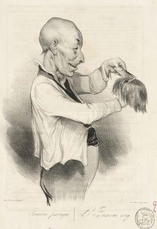 Fameuse perruque, 1836. Creator: Honore Daumier