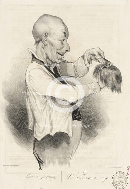 Fameuse perruque, 1836. Creator: Honore Daumier.