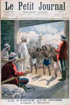 Famine in India, 1897. Creator: F Meaulle