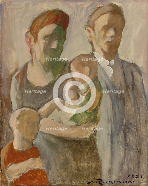 Family, 1921. Creator: Jalmari Ruokokoski.