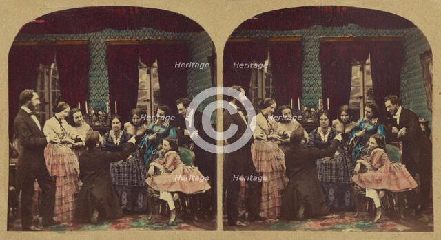 Family meeting, about 1865. Creator: London Stereoscopic & Photographic Co.