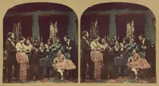 Family meeting, about 1865. Creator: London Stereoscopic & Photographic Co