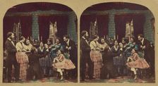 Family meeting, about 1865. Creator: London Stereoscopic & Photographic Co